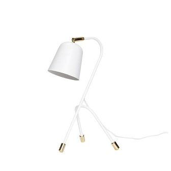 Skandynawska lampa biurkowa Monica biała